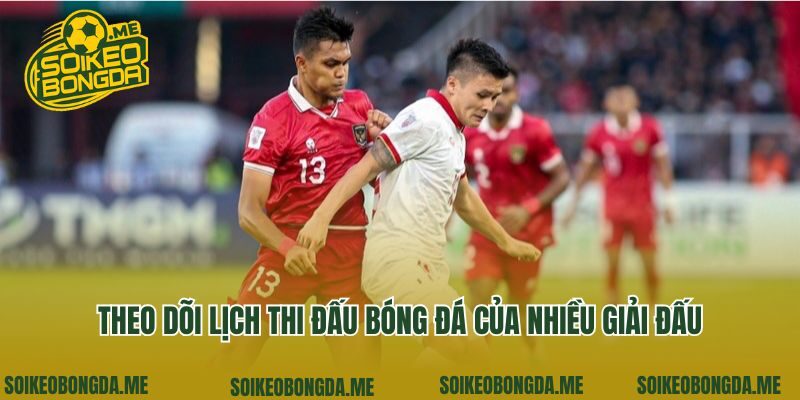 Theo dõi lịch thi đấu bóng đá của nhiều giải đấu